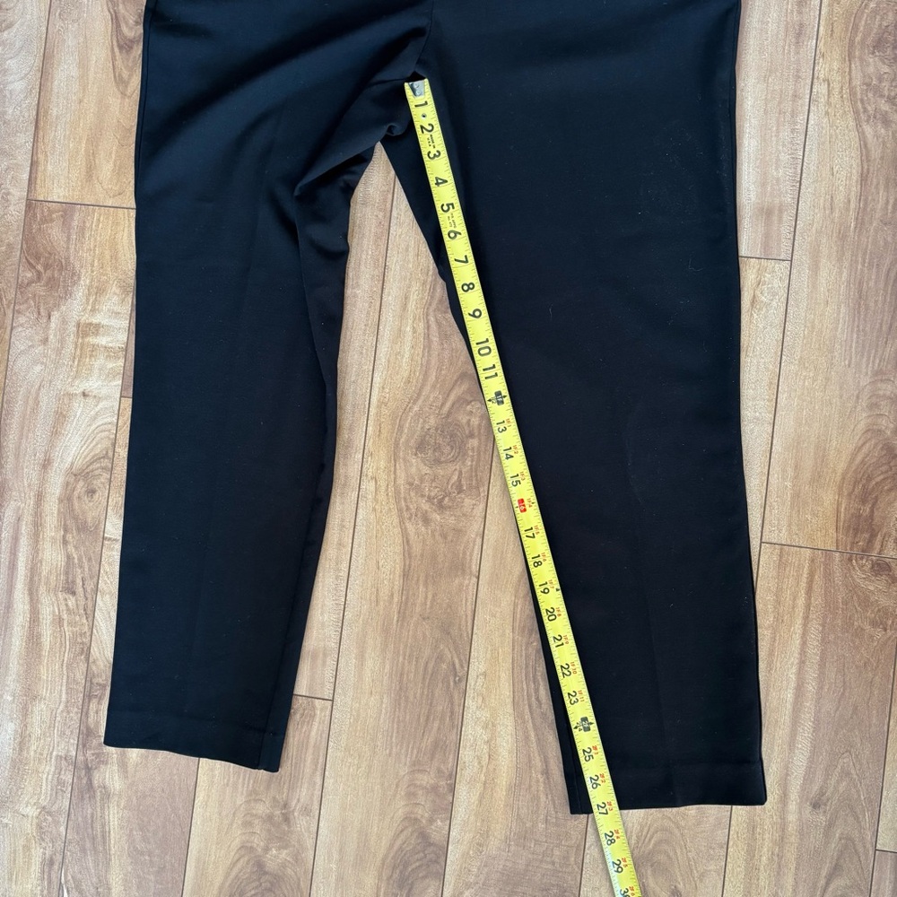 Classic High-Waist Black Tapered Pants - Black - Picture 4 of 5